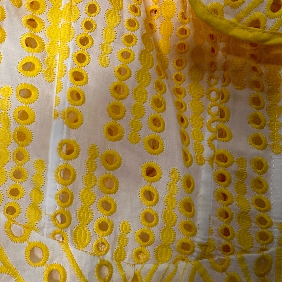 Yellow Princess Ruffle Cutout Mini Dress - Picture 3 of 7